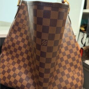 Brown Checkered Women's Bag